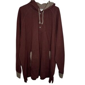 Duluth Trading Co Brown Doubletime Knit Henley in Men’s Size 3XL